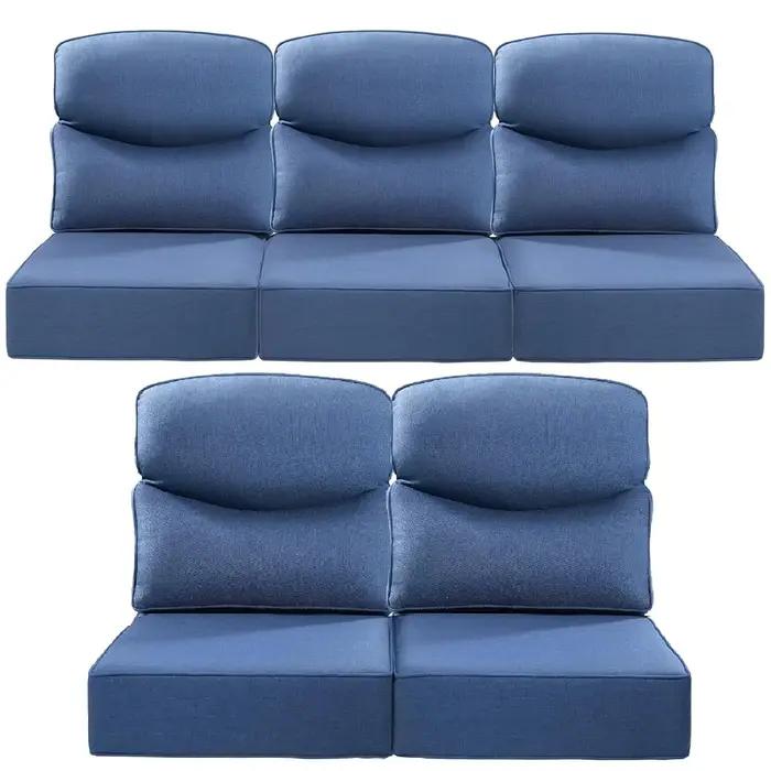 Ensemble de coussins de patio 24x24x6 po, 5 pièces, zippés, résistants à l'eau, pour chaise à bascul