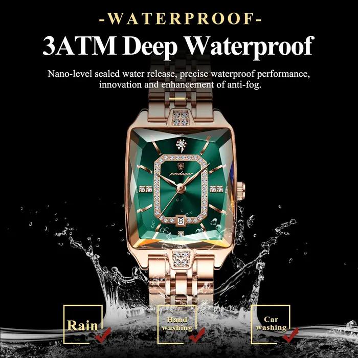 POEDAGAR luxe femme montre étanche Date haute qualité décontracté dames montre-bracelet en acier ino