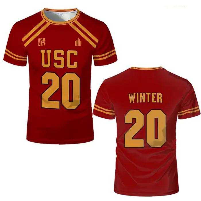 Maillot de Hockey The Foxhole Court Lacrosse, uniforme de Cosplay USC Trojans, T-shirt de sport resp