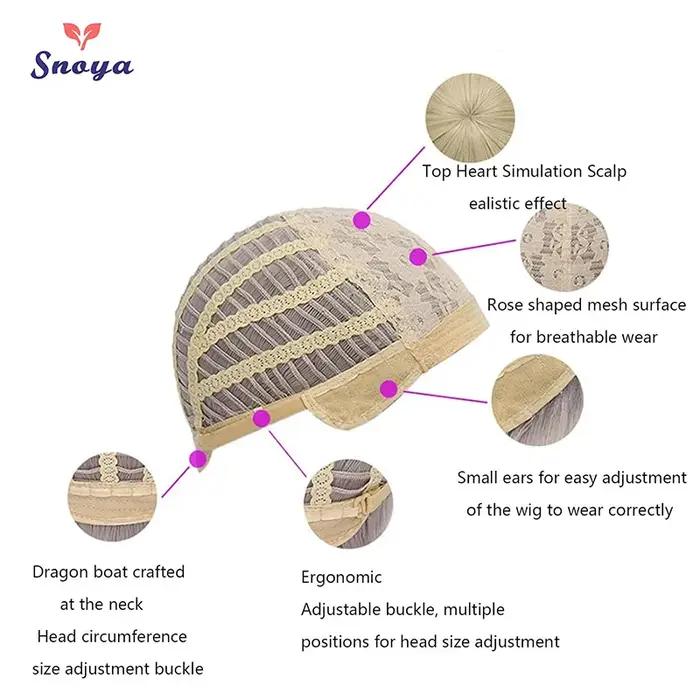 Snoya 100 cm synthétique moelleux maïs perm Cosplay perruque rose rouge bleu violet Anime fête longu