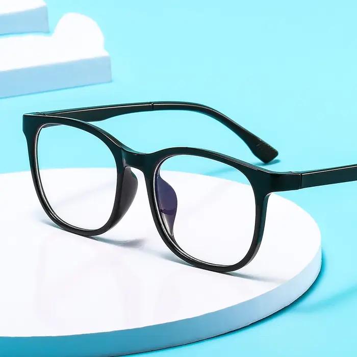 Lunettes d'ordinateur transparentes, monture carrée Anti-lumière bleue pour femmes et hommes, lunett