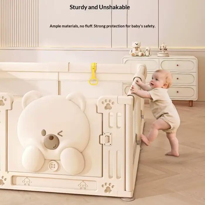 Parc de jeu pour bébé, barrière de sécurité réglable et extensible, pour intérieur et extérieur, non