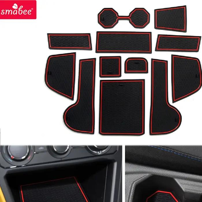 12 pièces pour VW Volkswagen POLO MK6 AW 2018 - 2025 Tapis antidérapants pour fentes de porte et porte-gobelets Accessoi