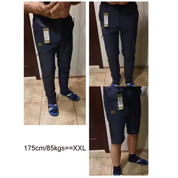 Pantalon décontracté léger pour homme, coupe ajustée, multi-poches, séchage rapide, pour les voyages