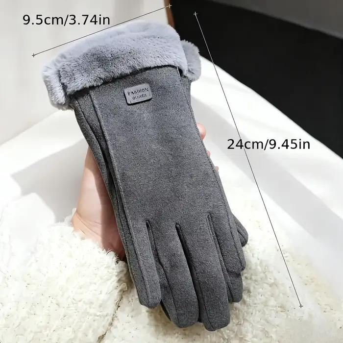 Gants d'hiver chauds pour femmes, compatibles avec les écrans tactiles, doublés de peluche, épais, p