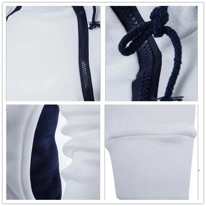 Sweat à capuche à manches longues pour homme, pull à col haut avec fermeture éclair, manteau noir