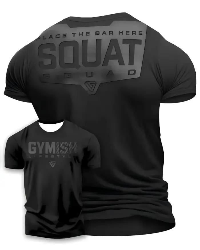 Vente chaude d'été hommes gym formation lettre imprimé polyester micro élastique respirant col rond