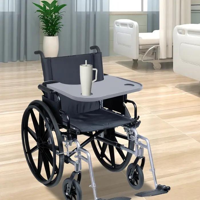 Plateau de lit polyvalent pour fauteuil roulant, Table de lit réglable avec porte-gobelet, pour mang