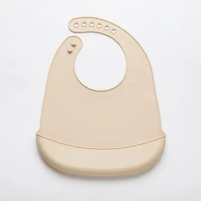 Bavoir bébé réglable imperméable bavoirs bébés doux comestible Silicone nouveau-né salive dégoulinan