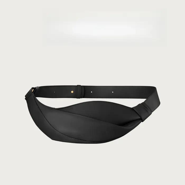 Sac à bandoulière en cuir de vache lisse de style français, sac en corne à la mode, nouvelle collect