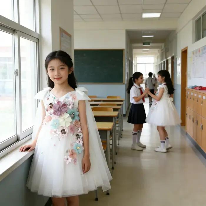 Robe de Princesse Élégante 2026 pour Filles, Robe de Cérémonie pour Enfants, Robe de Mariage, Robe d