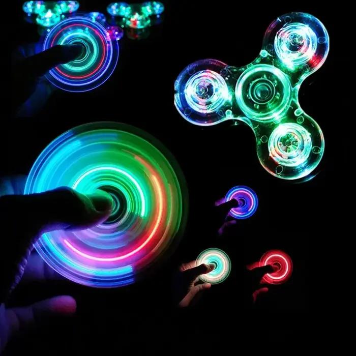 Fidget Spinner Lumineux LED pour le Soulagement du Stress, Jouets Anti-Stress, Fidget Spinner à Main