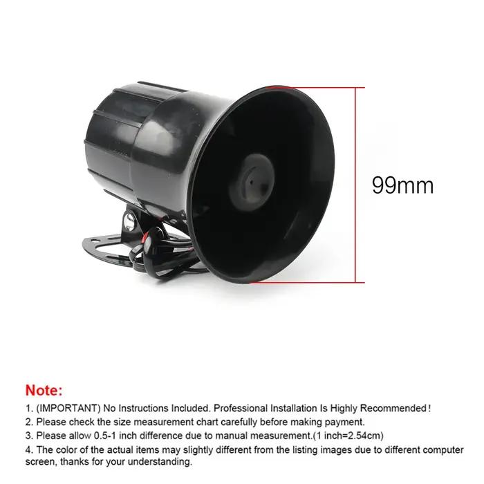 Sirène haut-parleur klaxon d'air 125DB fort 6 sons alarme Claxon 12V pour Auto voiture moto bateau m