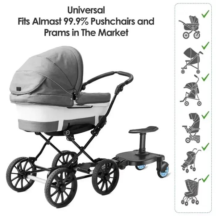 Adaptateur de pédale de poussette pour enfants, voiture stable à quatre roues, accessoires de pousse