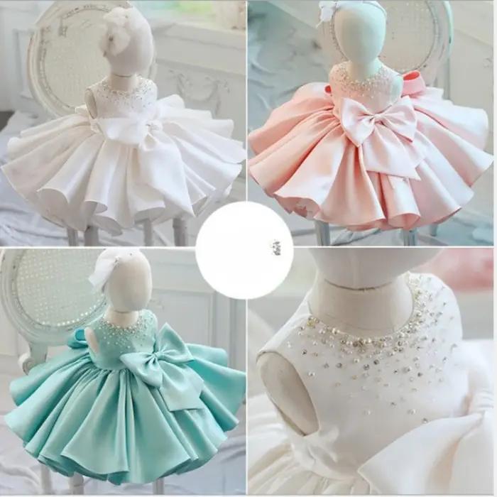 Robe de Princesse Tutu Rose Style Coréen pour Bébé Fille, Tenue de Fête Formelle pour Enfants d'un A