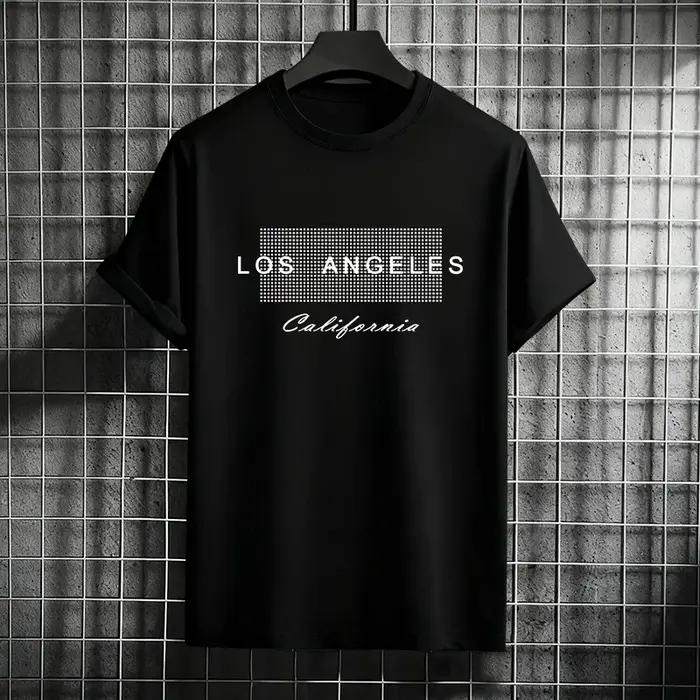 2026 été nouveau T-shirt pour hommes de haute qualité 100% coton couleur Pure t-shirts urbain décont