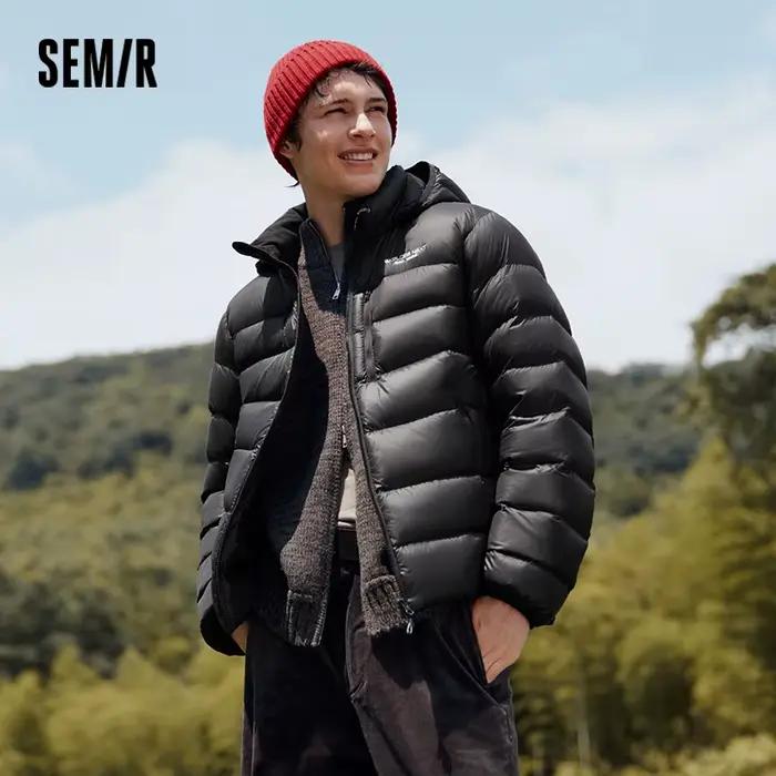 Semir doudoune hommes hiver 90% duvet remplissage léger duvet d'oie 2025 nouveau Couple amovible vêt