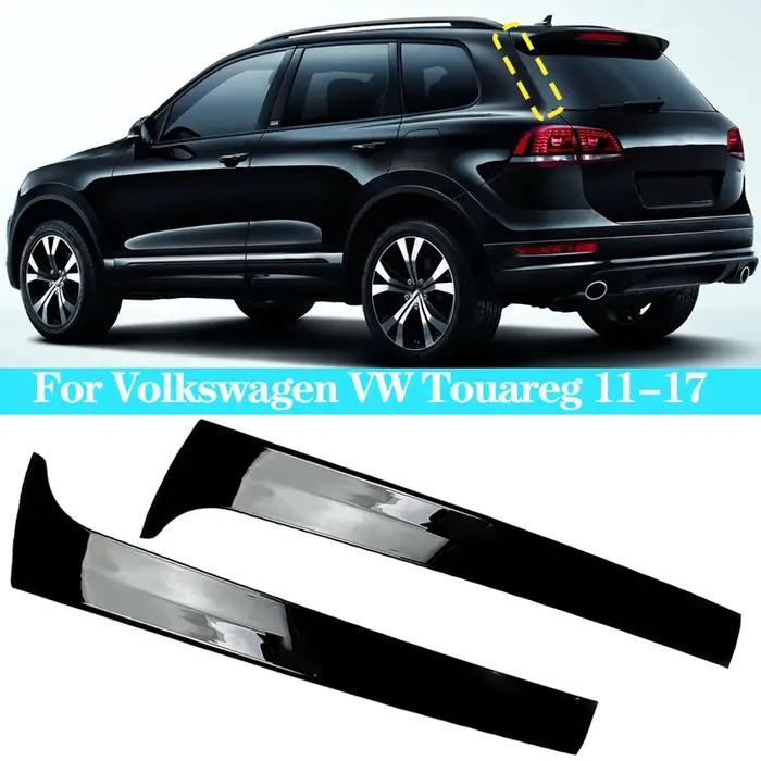 Pour Volkswagen VW Touareg noir brillant voiture fenêtre arrière becquet latéral ABS becquets sépara
