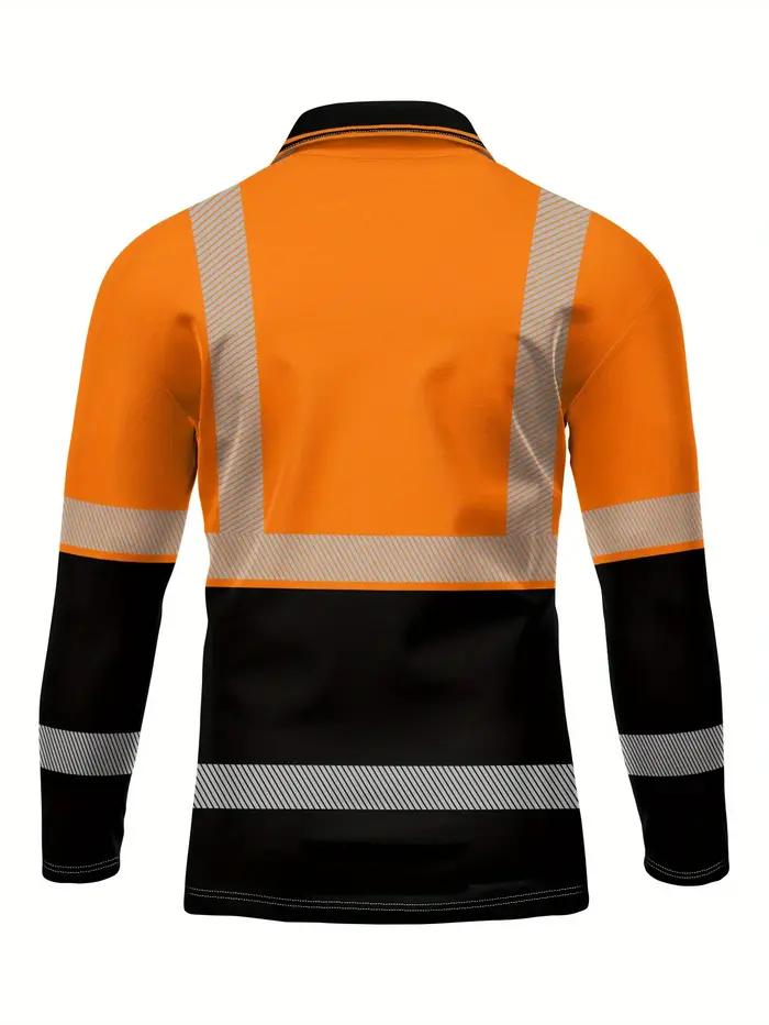 Polo à manches longues pour hommes, coupe cintrée en Polyester, hauts décontractés pour le lieu de t