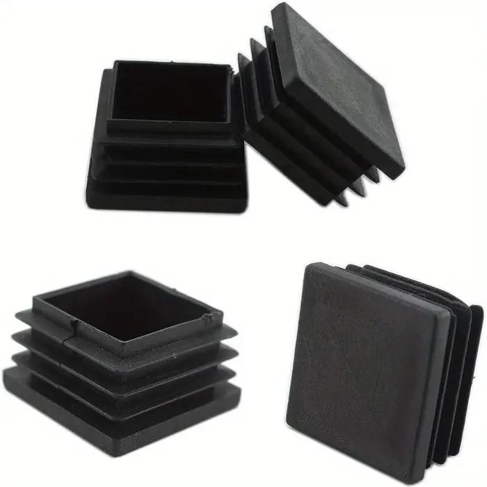 Bouchon d'extrémité de tube carré de 50MM, bouchon en plastique, bouchon noir, tables et chaises pou