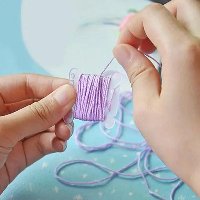 Ensemble de bobines de fil en plastique, bobine de fil, carte de fil à broder, support organisateur