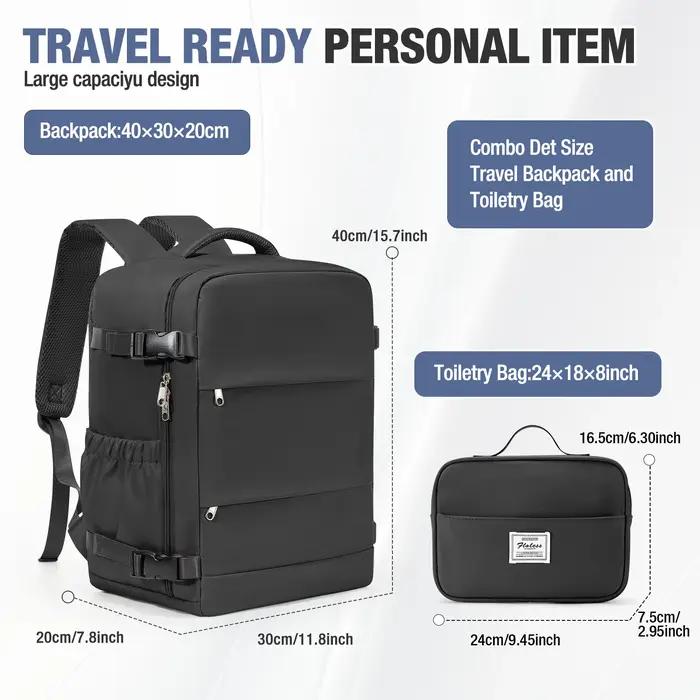Sac à dos de voyage, sac à dos de cabine Ryanair 40x30x20 pour les courts trajets, sac pour ordinate
