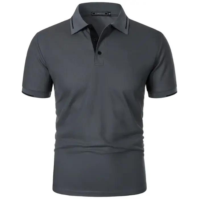 Polo à manches courtes pour hommes, boutons d'été, coupe classique, T-Shirts décontractés, pull surd