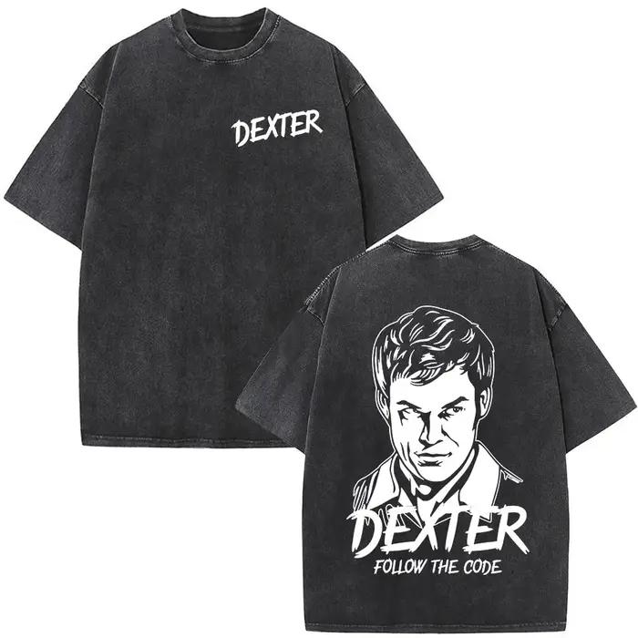 Dexter Morgan Harry's Code Vintage lavé T-shirts hommes femmes vêtements décontracté surdimensionné