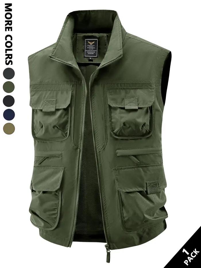 Gilet de travail décontracté pour hommes, coupe-vent et anti-chaleur, adapté aux déplacements quotid