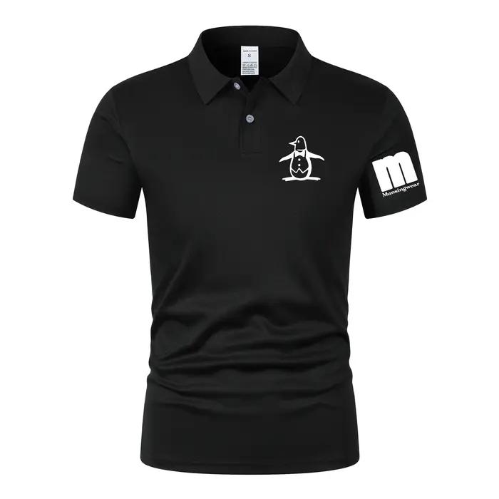 Nouveau T-shirt d'été 2026 pour homme à manches courtes, col brodé, léger, style streetwear décontra