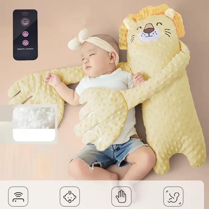 Coussin de Sommeil pour Bébé avec Fonction Apaisante, Anti-Surprise, Jouet pour Tout-Petits avec Tél