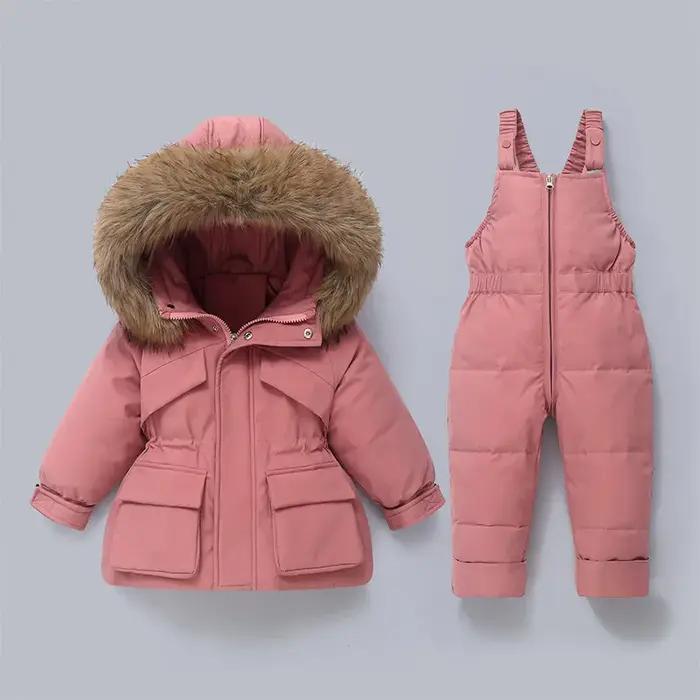 Parka d'hiver pour enfants, combinaison de ski pour filles, ensemble de vêtements pour bébé garçon,