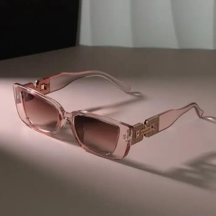 Lunettes de soleil carrées classiques pour hommes et femmes, lunettes de soleil miroir à petit cadre