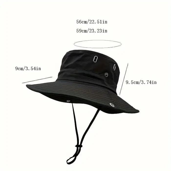 Nouveau chapeau de pêcheur tendance et polyvalent, chapeau de montagne anti-UV, réglable, respirant,