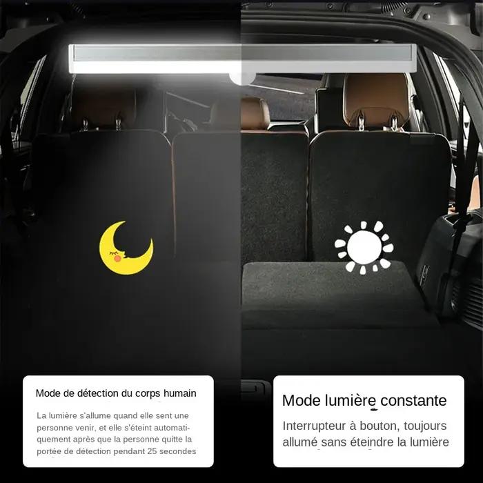 SEAMETAL veilleuse voiture toit lampe à LED 3 Modes sans fil corps humain Induction USB coffre Auto intérieur