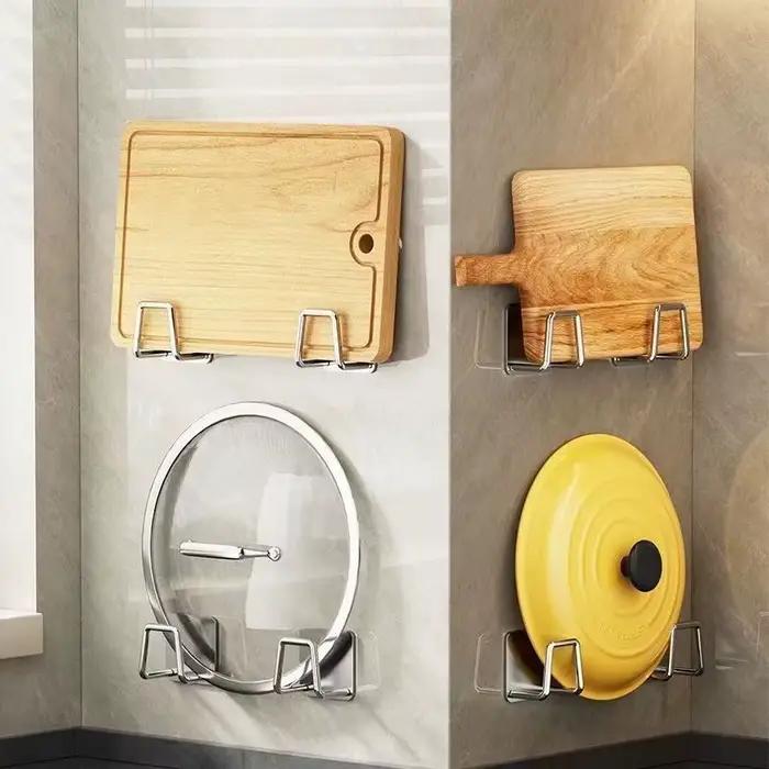 Porte-éponge en acier inoxydable élégant support pour éponge évier organisateur de rangement mural avec ventouse pour maintenir l'hygiène et l'ordre dans la cuisine