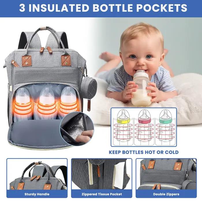 Sac à dos pour couches, sac à langer pour bébé, sac à couches pour bébé fille et garçon, sac de voya