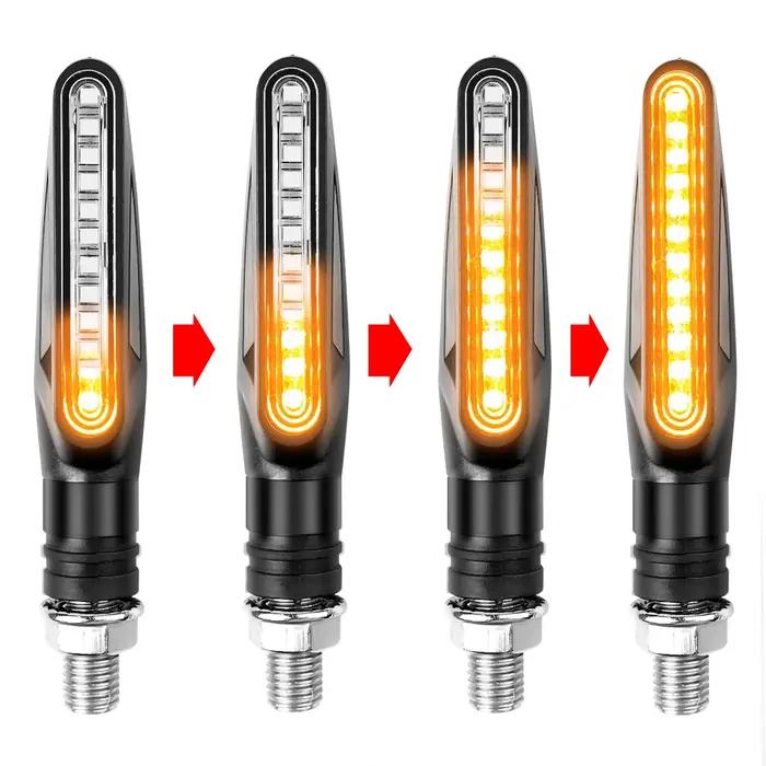 Clignotants LED directionnels pour moto, feu stop, feu arrière, lampe DRL
