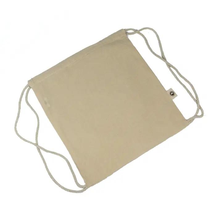 Sac à dos en coton naturel écologique avec fermeture à cordon, paquet de 50 sacs en tissu pour l'art