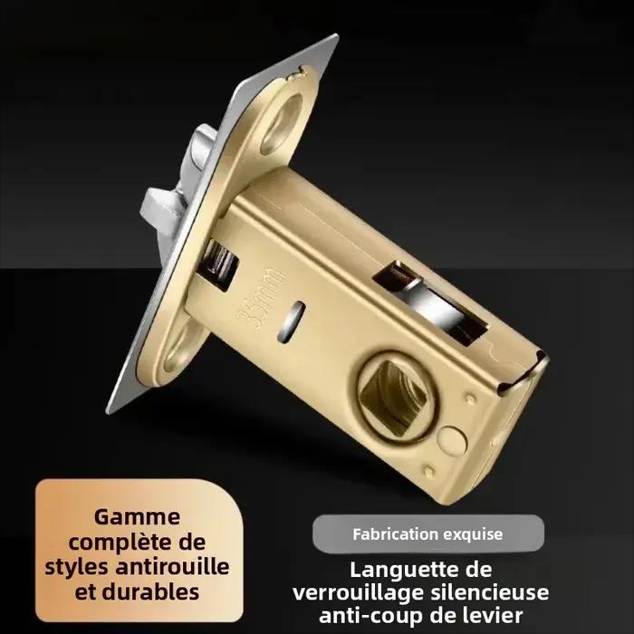 Accessoire de sécurité intérieure sans clé pêne dormant de porte cylindre tubulaire à mortaise pour maison et bureau occasions spéciales