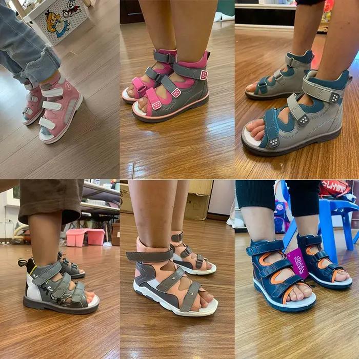 Sandales orthopédiques pour enfants avec attelle de cheville correctrice, soutien de la voûte planta