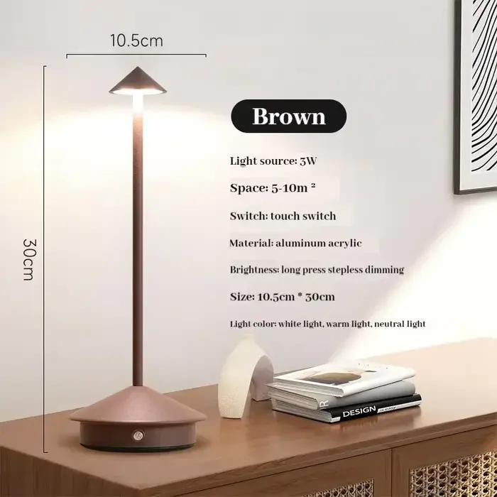 Lampe LED tactile aste de type C, lampe de table créative, adaptée à la salle à manger, à l'hôtel, a