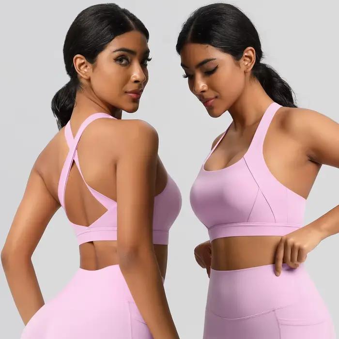 Femmes Fitness Yoga soutiens-gorge Sexy fronde beauté dos Fitness Push Up sport femmes sous-vêtement