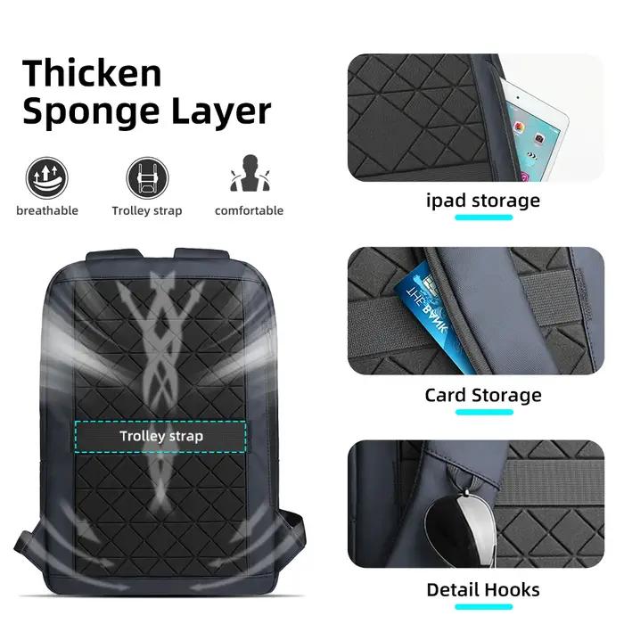 Heroic Knight – sac à dos multifonctionnel pour ordinateur portable, élégant, classique, chargeur US