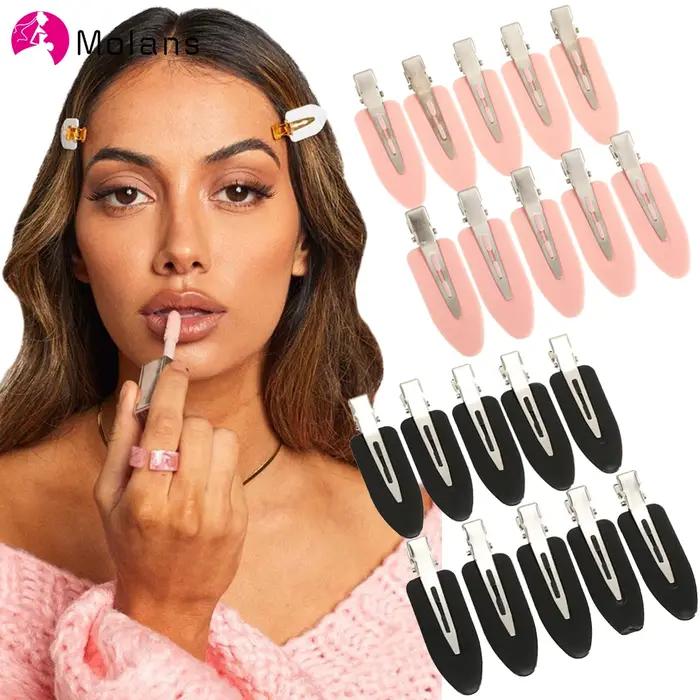 Molans 10 pièces/ensemble pinces à cheveux sans couture sans courbure frange latérale Barrette maqui