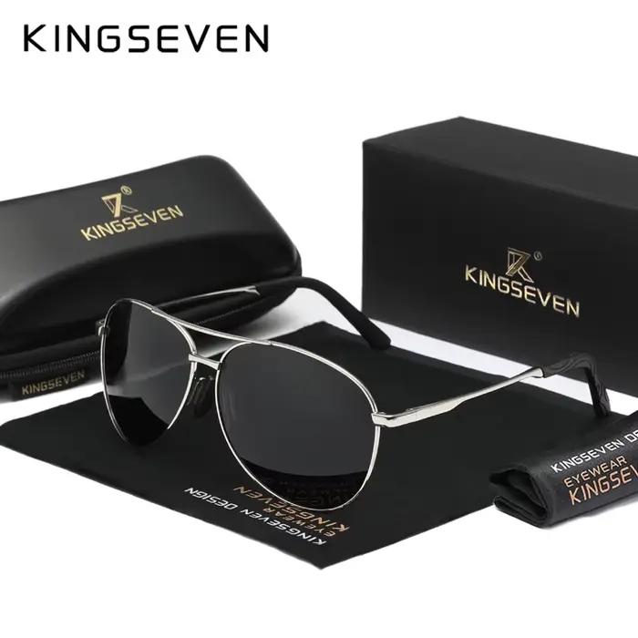 KINGSEVEN – lunettes de soleil polarisées UV400, design en alliage, classiques, protection estivale,