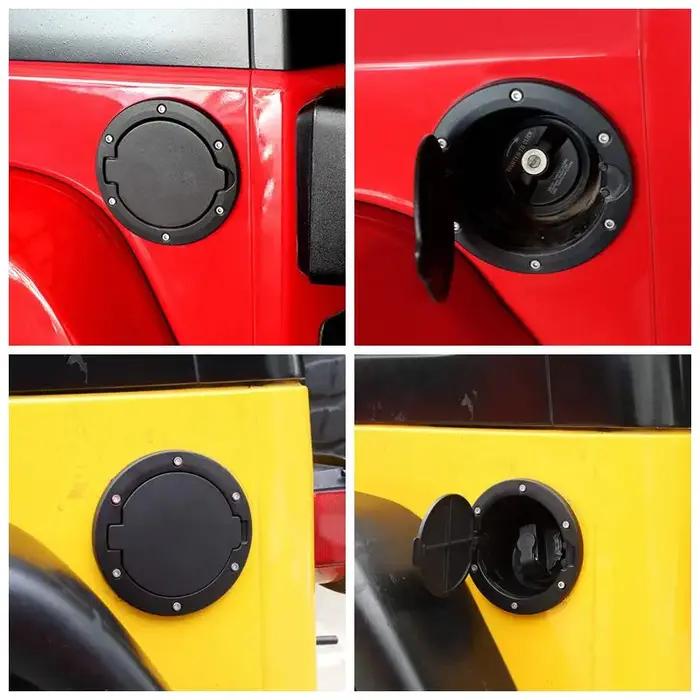 Couvercle de bouchon de carburant en alliage d'aluminium pour Jeep Wrangler JK JKU, ABS, porte de ga