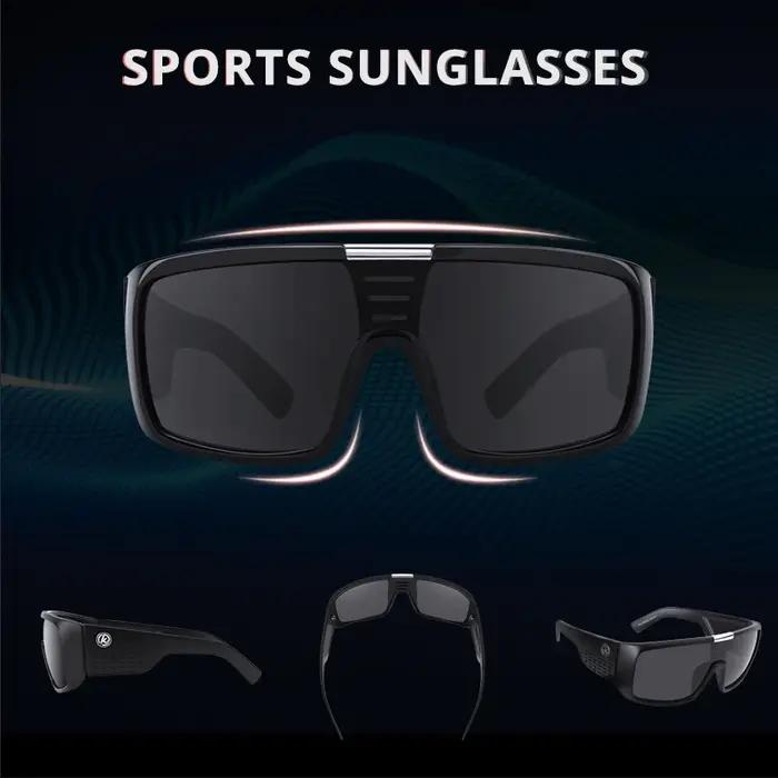 KDEAM-Lunettes de soleil polarisées de grande taille pour homme, cadre une pièce avec étui de protec