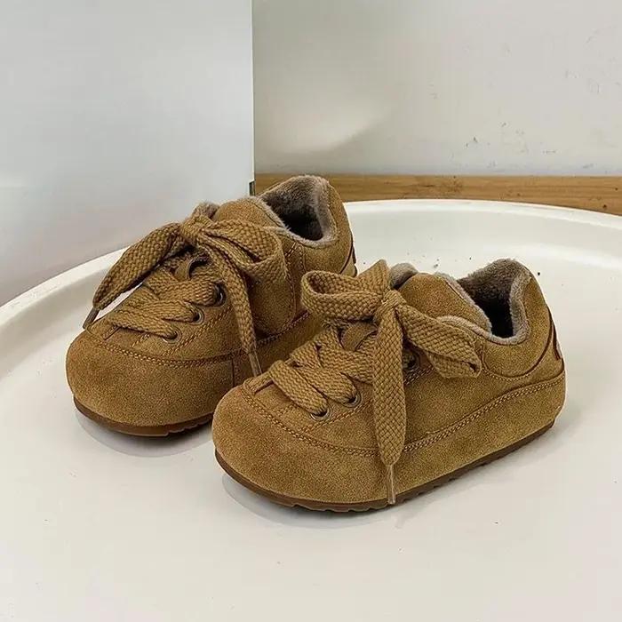 Baskets chaudes en coton pour enfants filles, chaussures d'hiver à isolation thermique, confortables