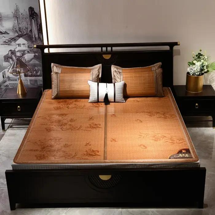 Excellent tapis pliant en bambou, matelas de paille pliable, pour l'été, dortoir d'étudiants, en soi
